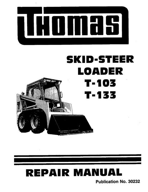 thomas 133 skid steer repair manual|thomas t133 repair manual pdf.